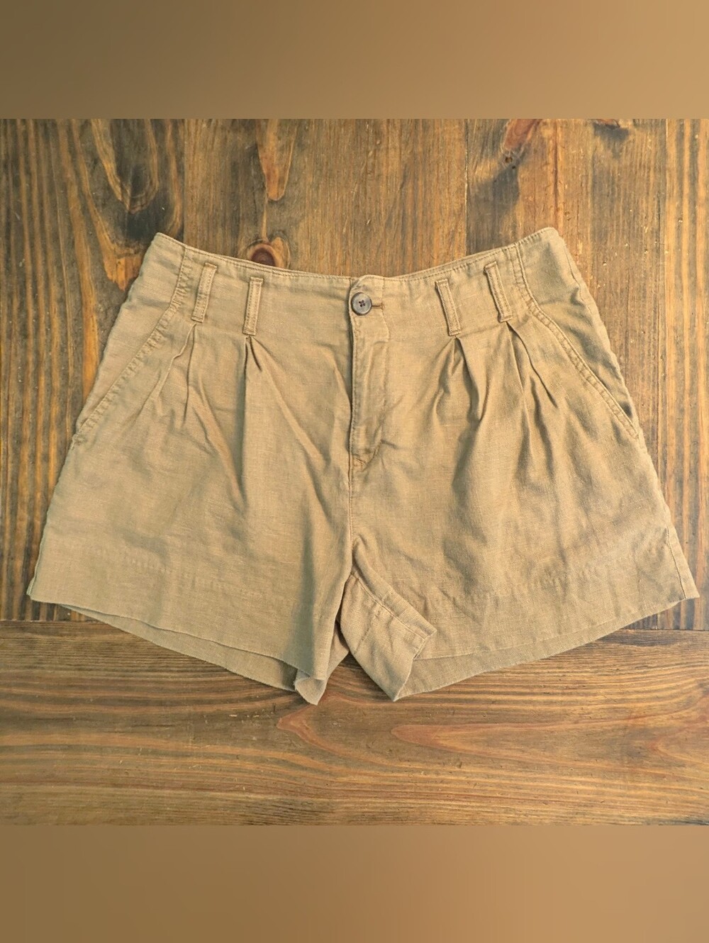 Banana Republic Linen Shorts 100% Linen Khakis Size 6
